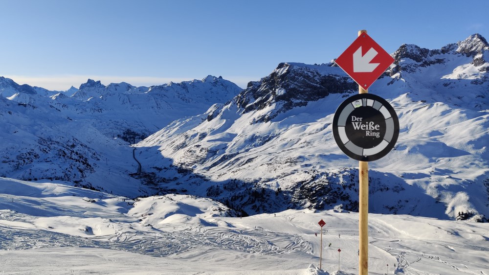 Skiroutes in Ski Arlberg.